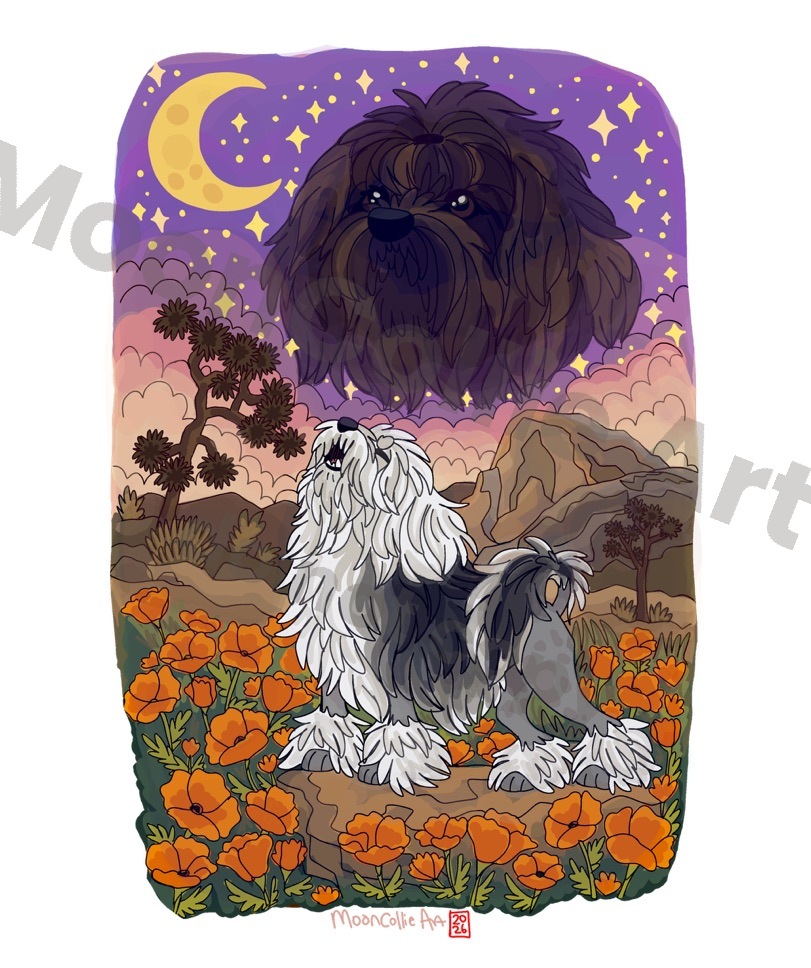 Löwchen Double Exposure Portrait by MoonCollie Art